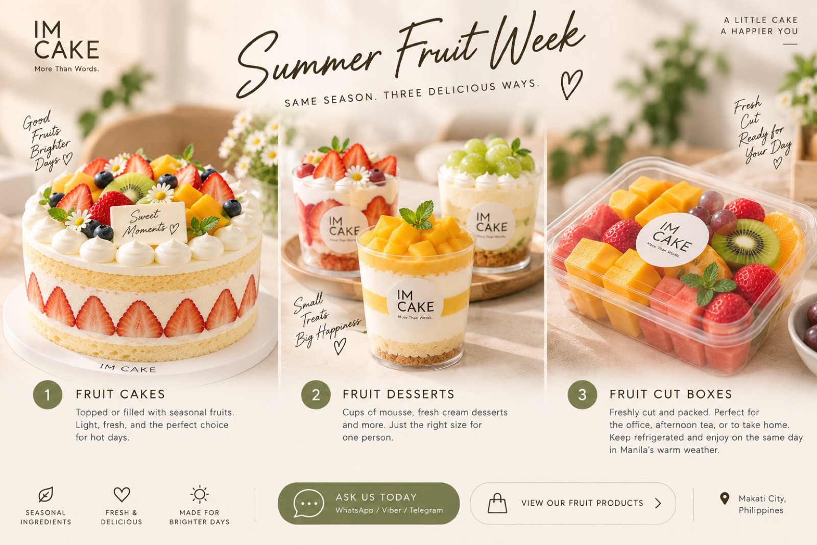 夏日水果周：把当季水果放进蛋糕和切盒里